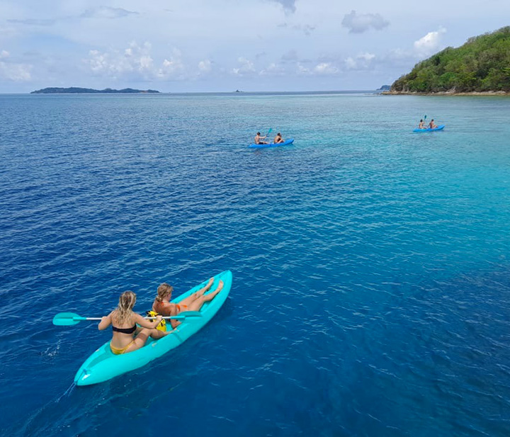 Kayaking while on a Boat Expedition in Palawan - Tropical Paradise Tours